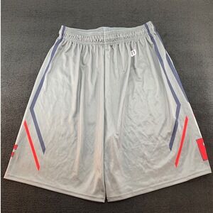 Wilson Pro Fusion Mens Flyers Basketball Shorts L Gray Navy Red WTB MPS18159‎